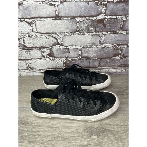 Kate Spade Saturday PF-Flyers Black Leather Low Top Sneakers Women Sz 8M US/39EU - Picture 11 of 16